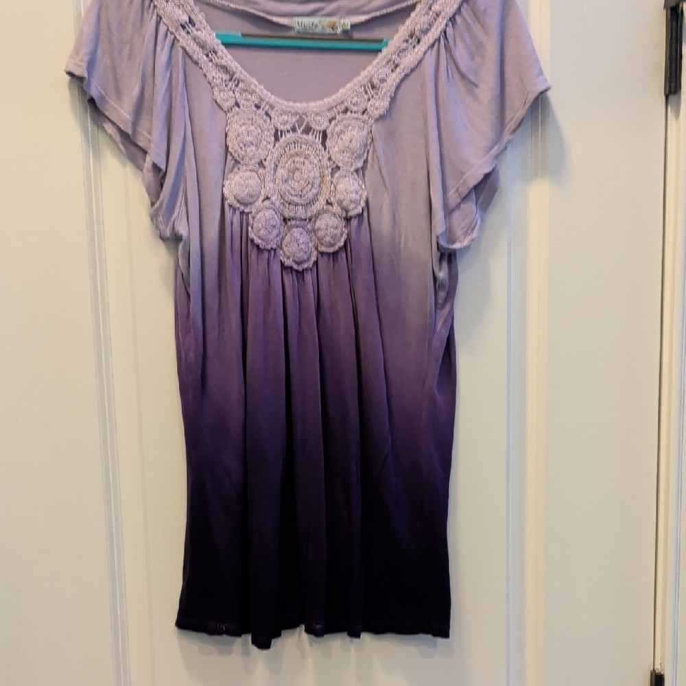 Unity World Wear Lavender to Purple Ombre Blouse - Picture 6 of 7